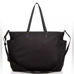 Tory Burch Nylon Diaper Bag in Black and Gold